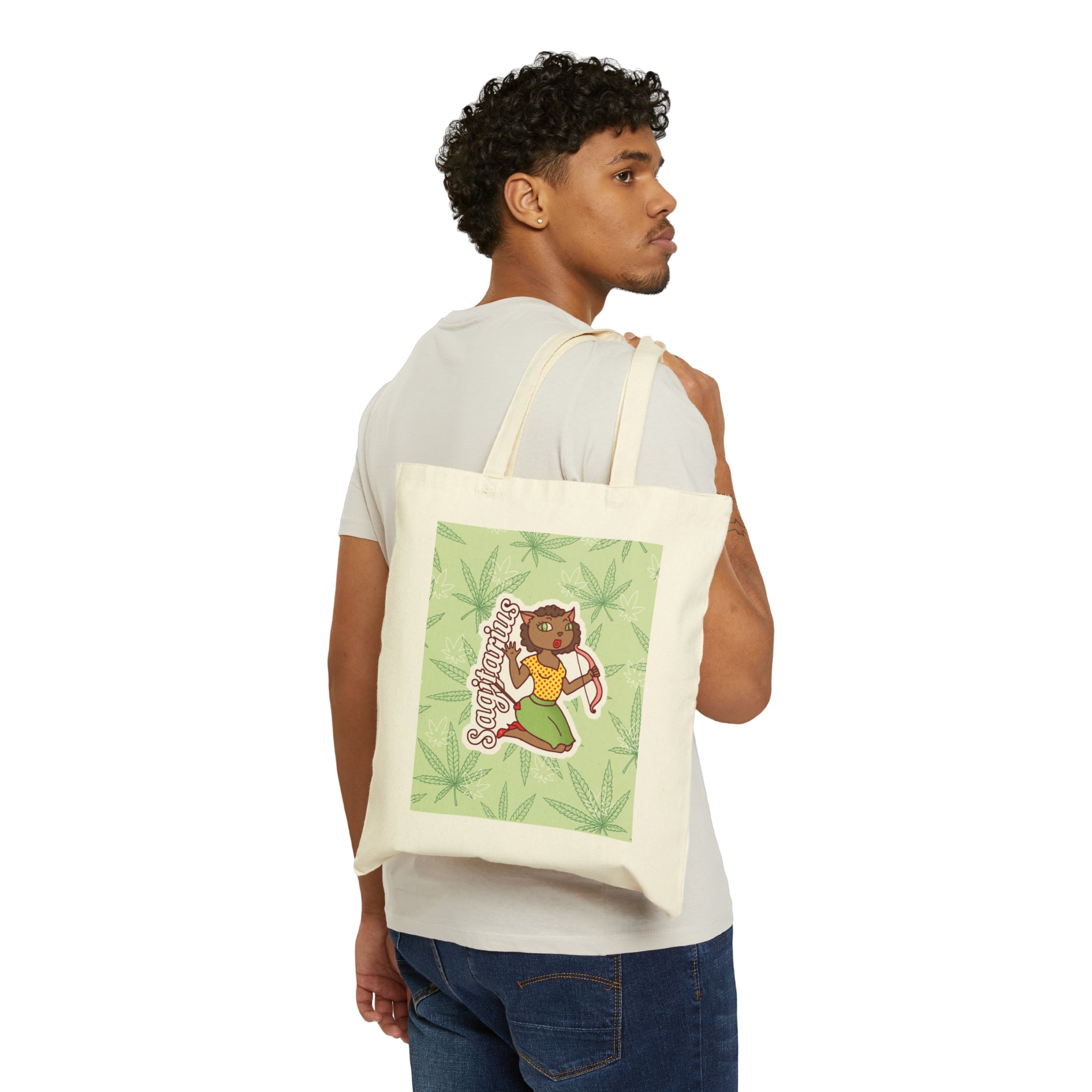 Sagittarius Cotton Canvas Tote Bag
