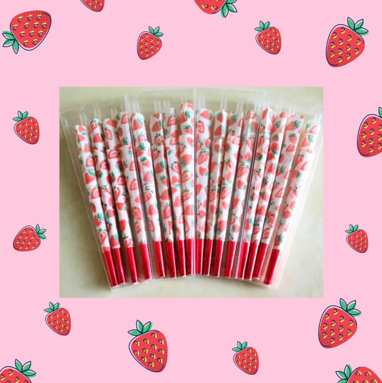 Strawberry flavored cones